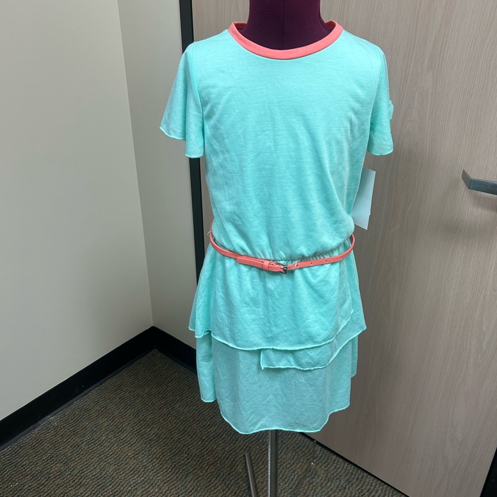 Three Hearts Mint and Coral Top